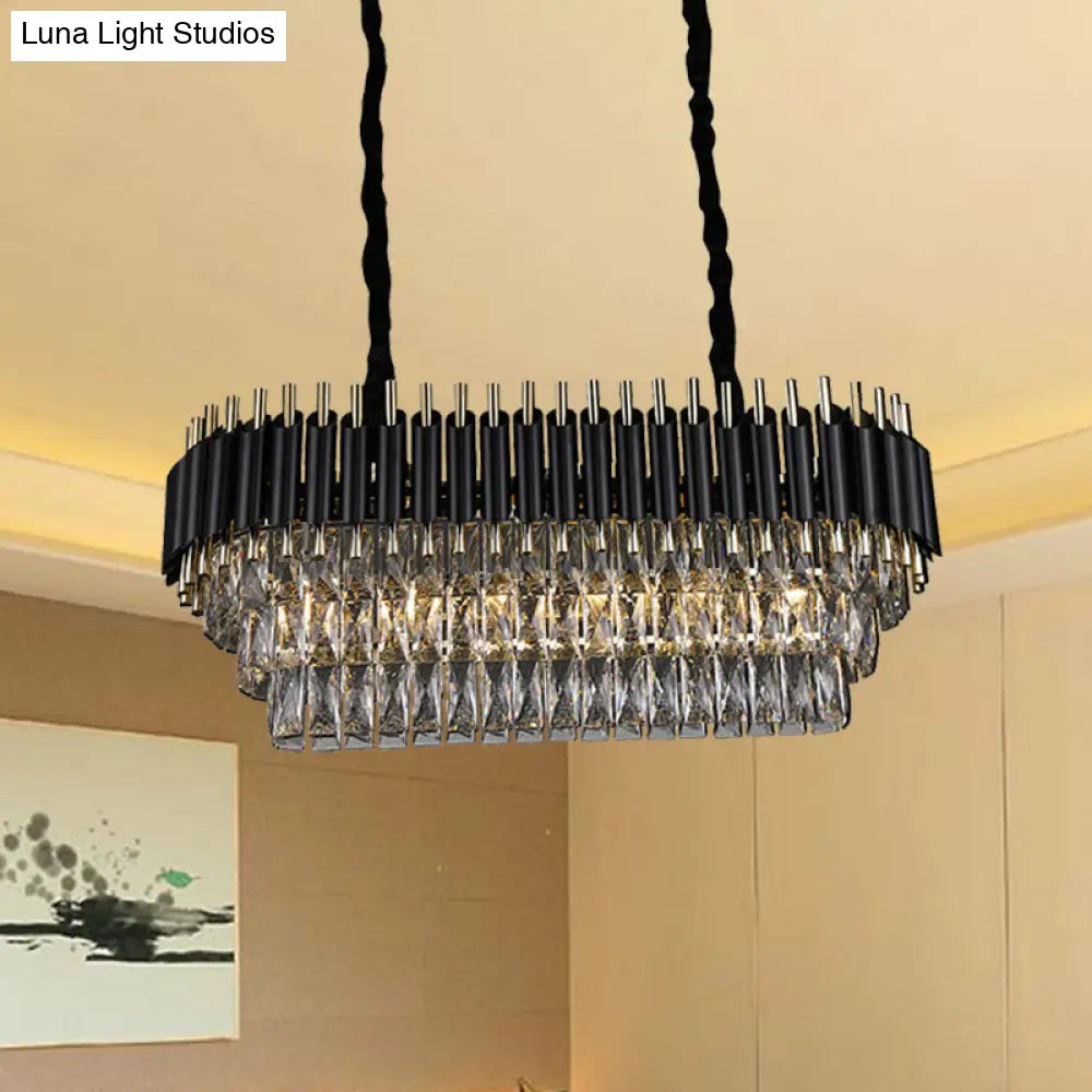 DecorBites™ Modern Crystal Block Island Pendant Light