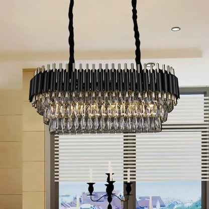 DecorBites™ Modern Crystal Block Island Pendant Light