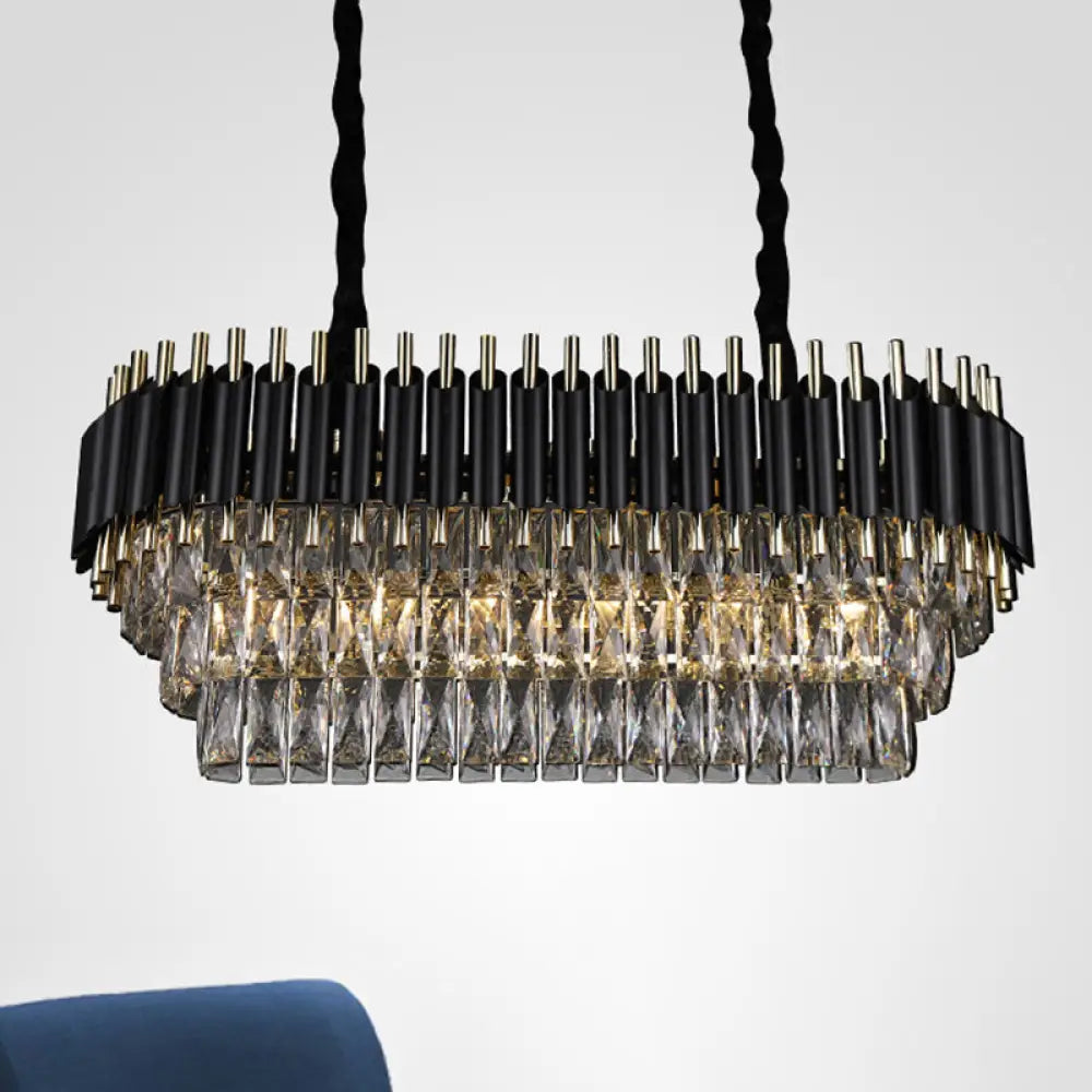 DecorBites™ Modern Crystal Block Island Pendant Light