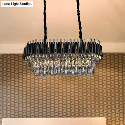 DecorBites™ Modern Crystal Block Island Pendant Light
