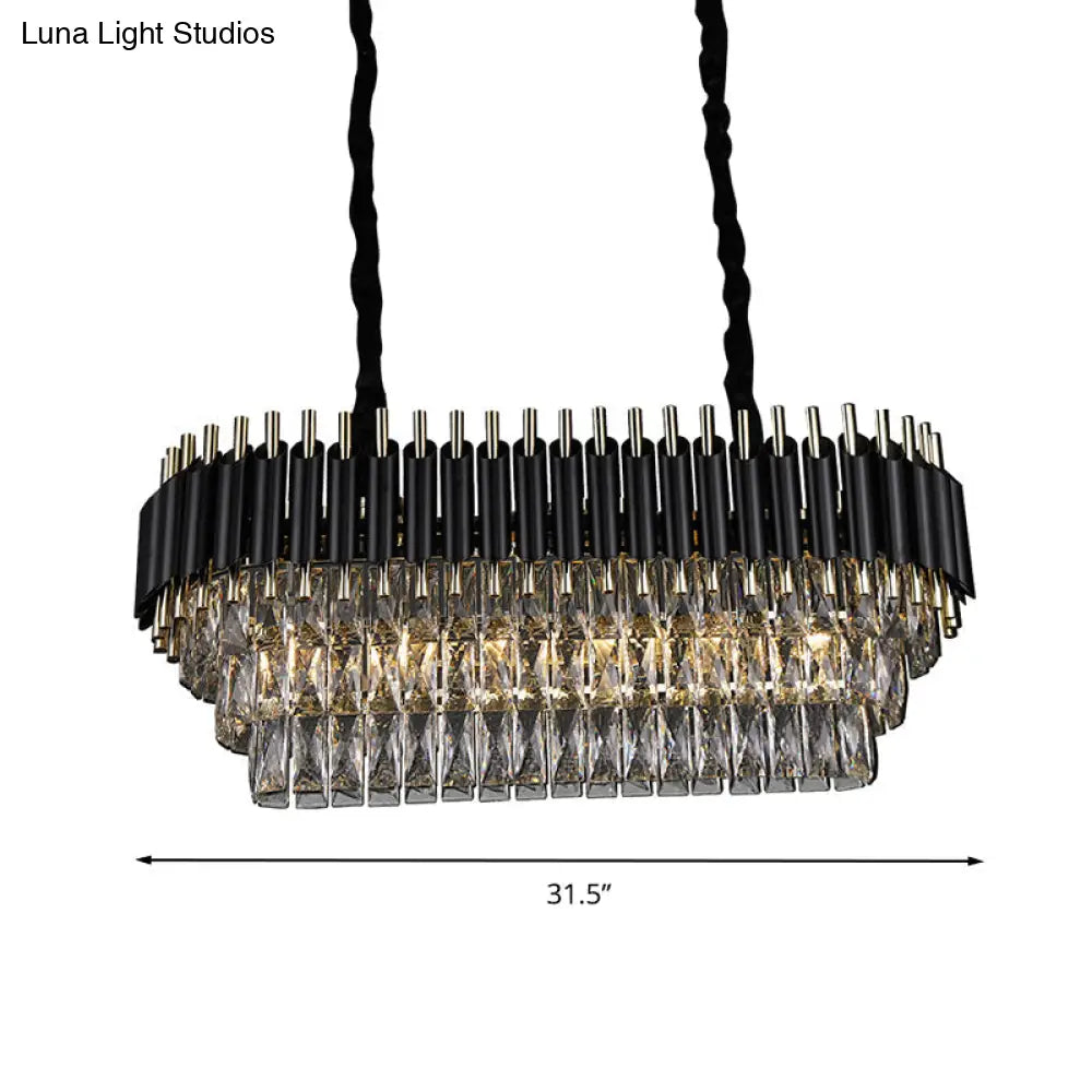 DecorBites™ Modern Crystal Block Island Pendant Light