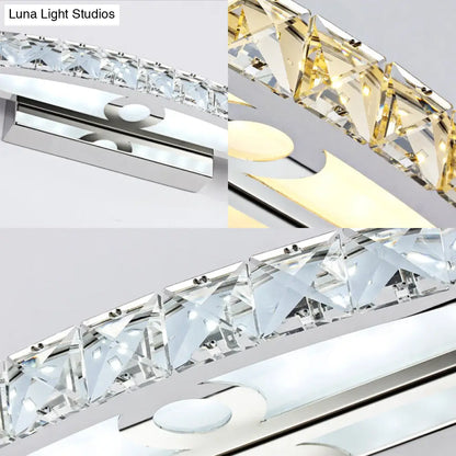 DecorBites™ Modern Crystal Bow Wall Sconce in Clear/Champagne, 17-27.5" Wide