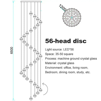 Modern crystal bubble ball pendant light for dining room