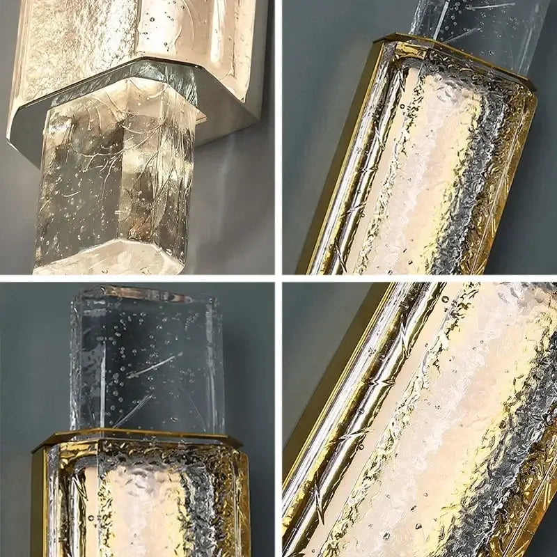 Modern crystal bubble wall lamp for bedroom luxury glass light