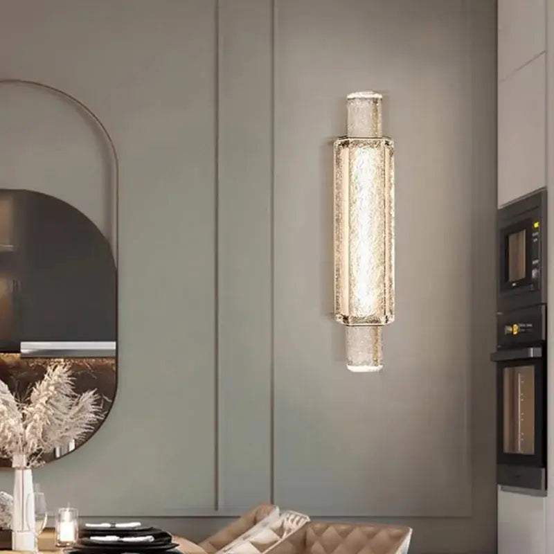 Modern crystal bubble wall lamp for bedroom luxury glass light