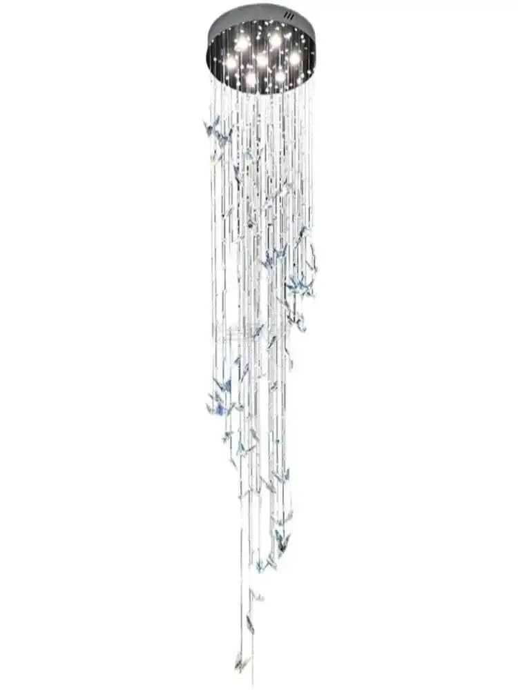 Modern crystal butterfly pendant light living room chandelier