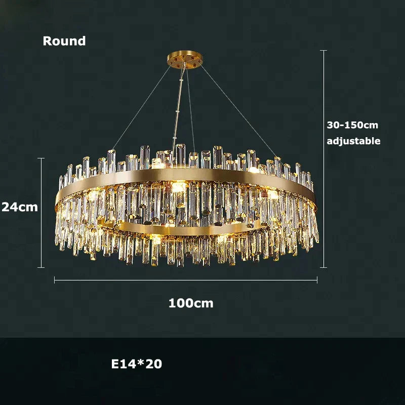 DecorBites™ Modern Crystal Chandelier Lighting for Dining Room