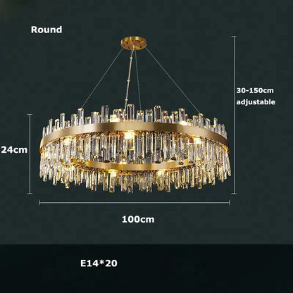 DecorBites™ Modern Crystal Chandelier Lighting for Dining Room