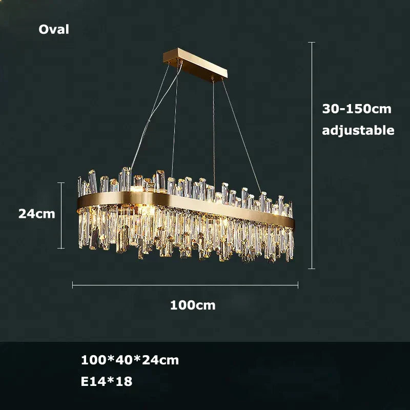 DecorBites™ Modern Crystal Chandelier Lighting for Dining Room