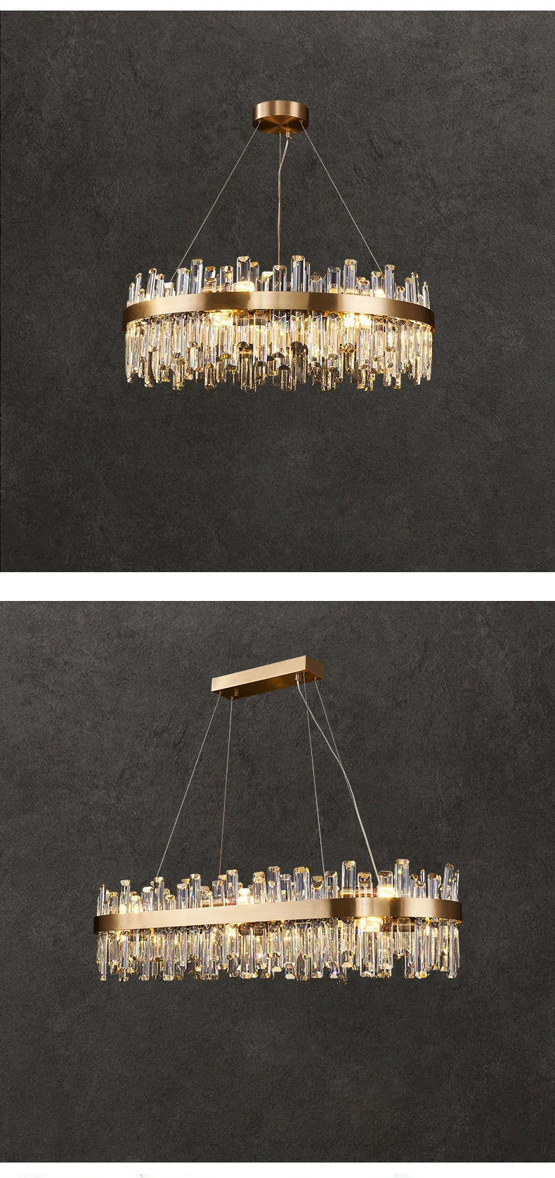DecorBites™ Modern Crystal Chandelier Lighting for Dining Room