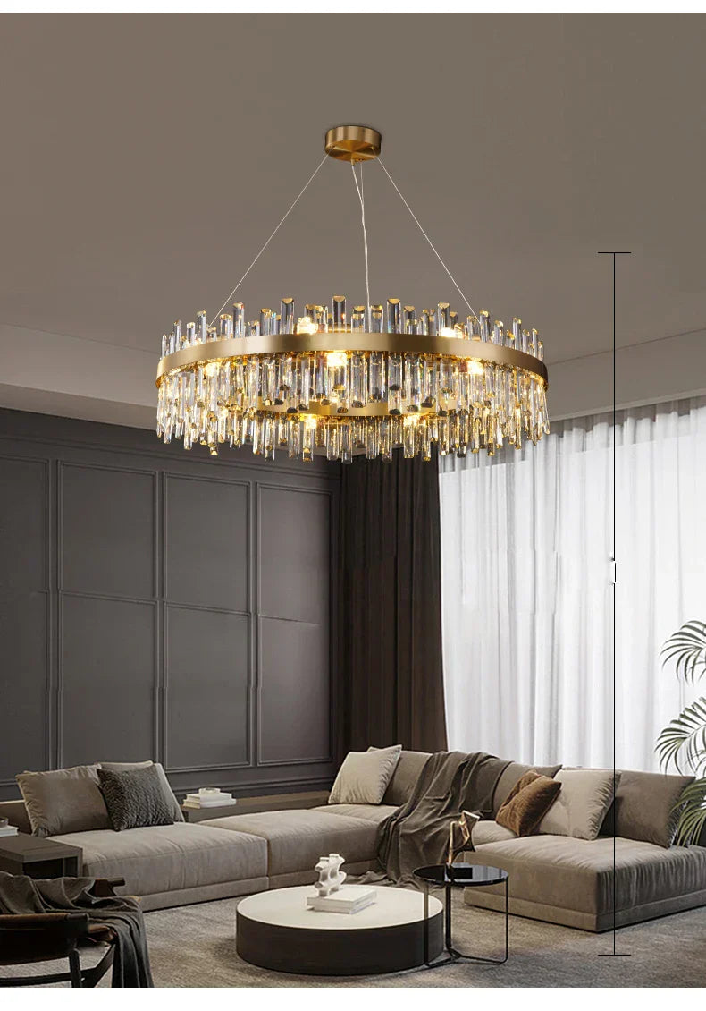 DecorBites™ Modern Crystal Chandelier Lighting for Dining Room