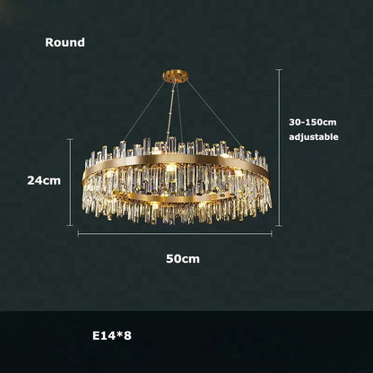 DecorBites™ Modern Crystal Chandelier Lighting for Dining Room