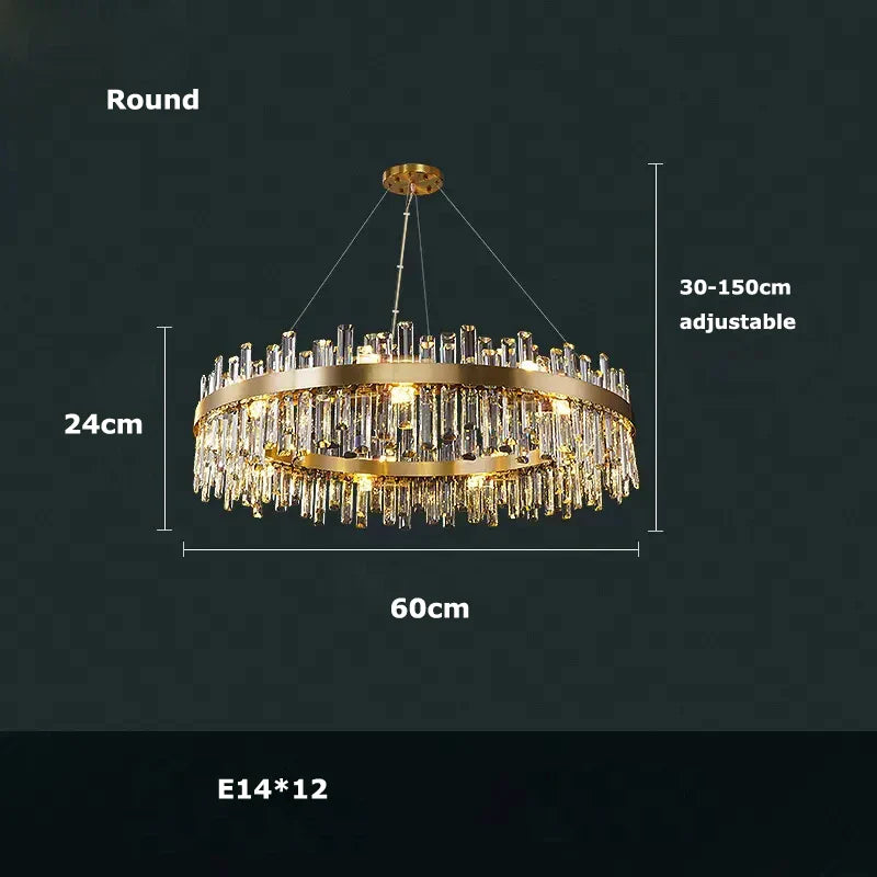 DecorBites™ Modern Crystal Chandelier Lighting for Dining Room