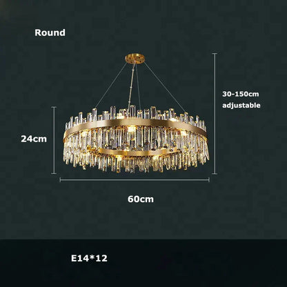 DecorBites™ Modern Crystal Chandelier Lighting for Dining Room