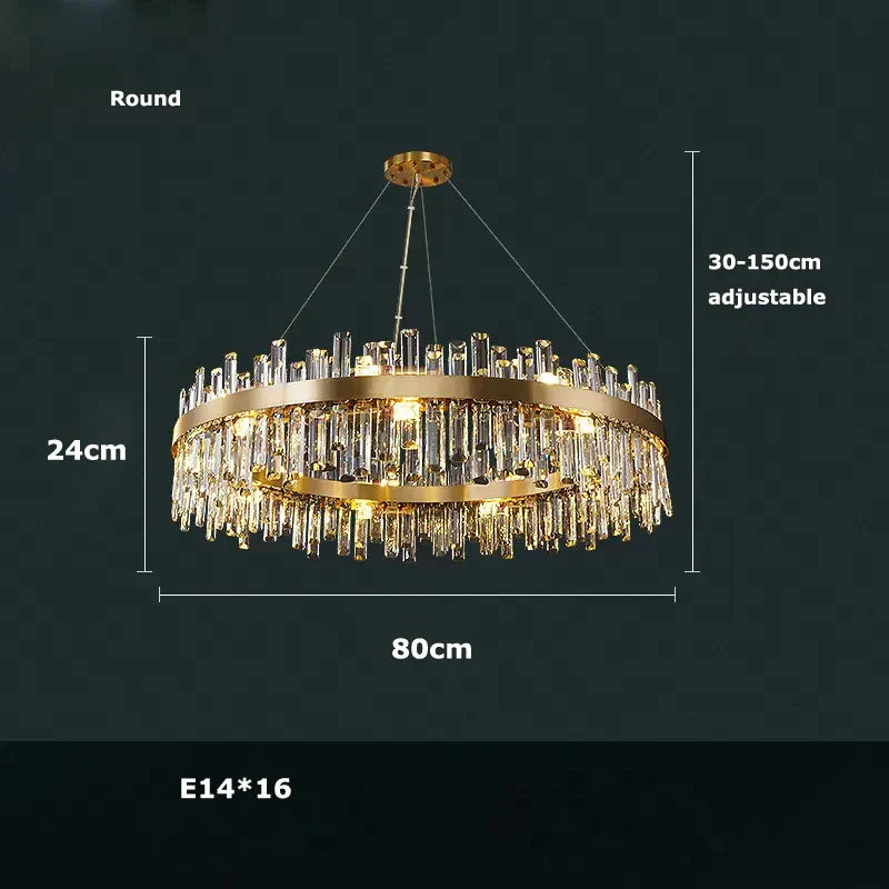 DecorBites™ Modern Crystal Chandelier Lighting for Dining Room