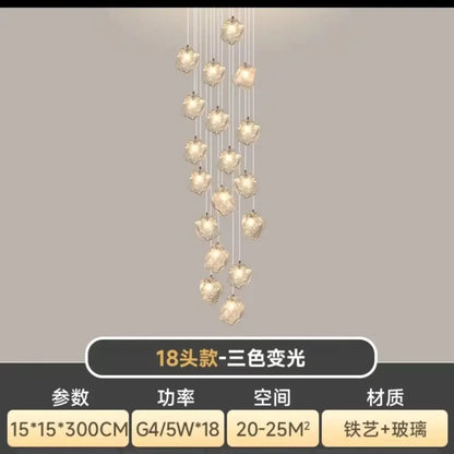 Modern crystal cube chandelier pendant lights for dining room