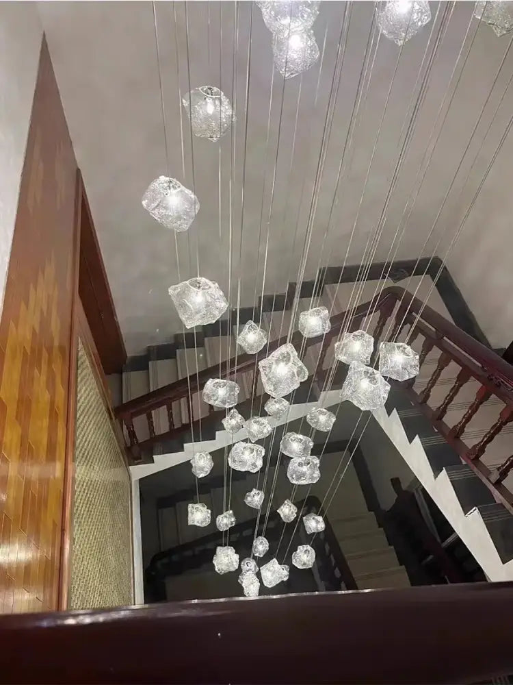 Modern crystal cube chandelier pendant lights for dining room