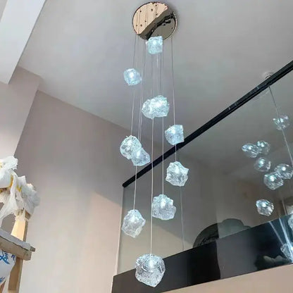 Modern crystal cube chandelier pendant lights for dining room