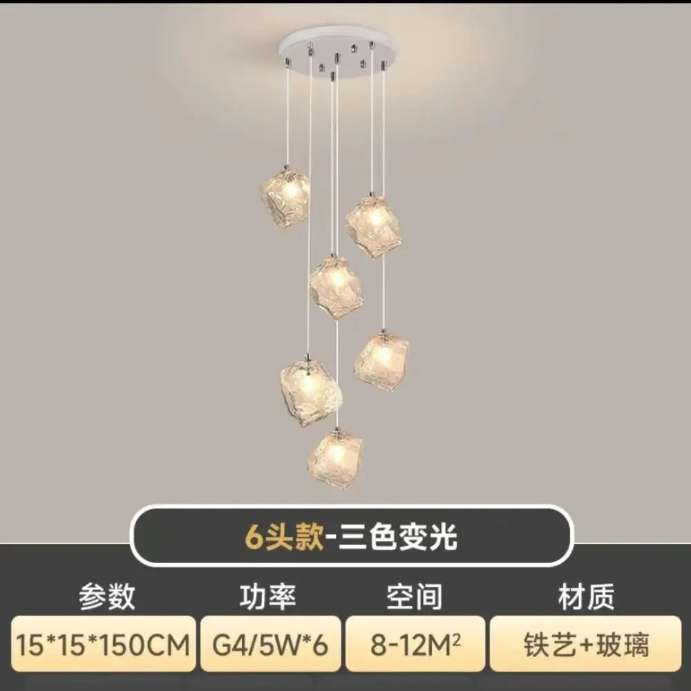 Modern crystal cube chandelier pendant lights for dining room