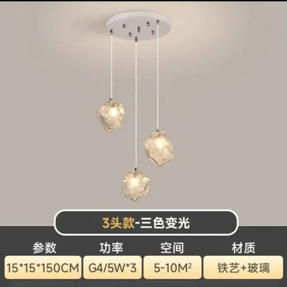 Modern crystal cube chandelier pendant lights for dining room