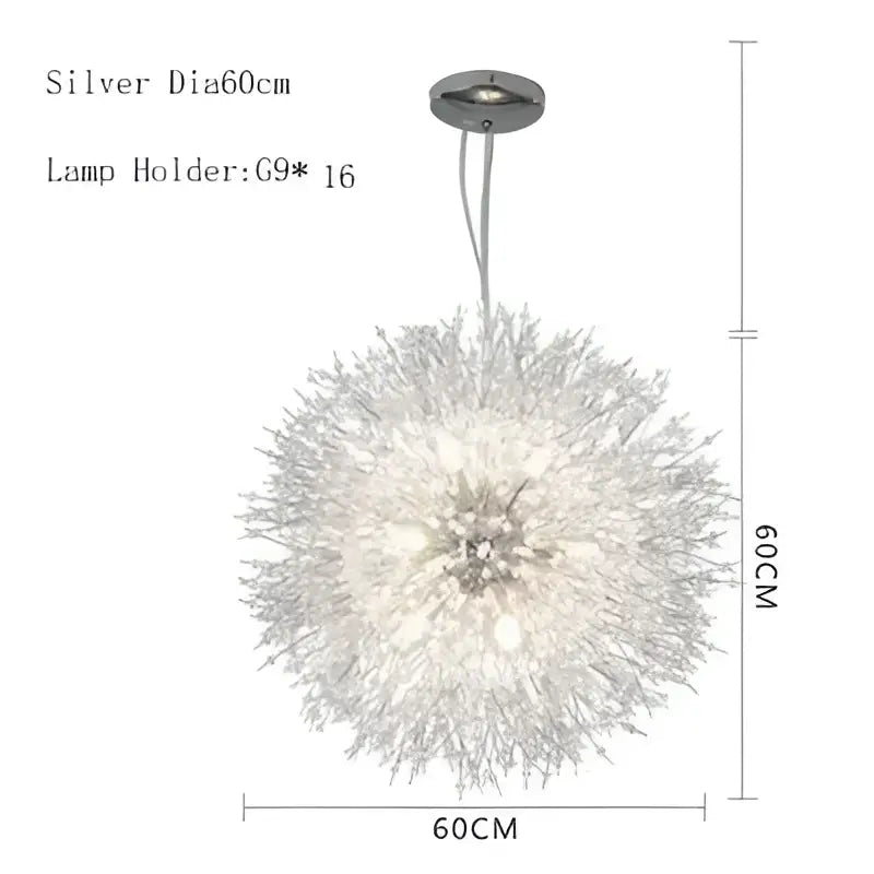 Modern crystal dandelion chandelier led pendant lamp dining room