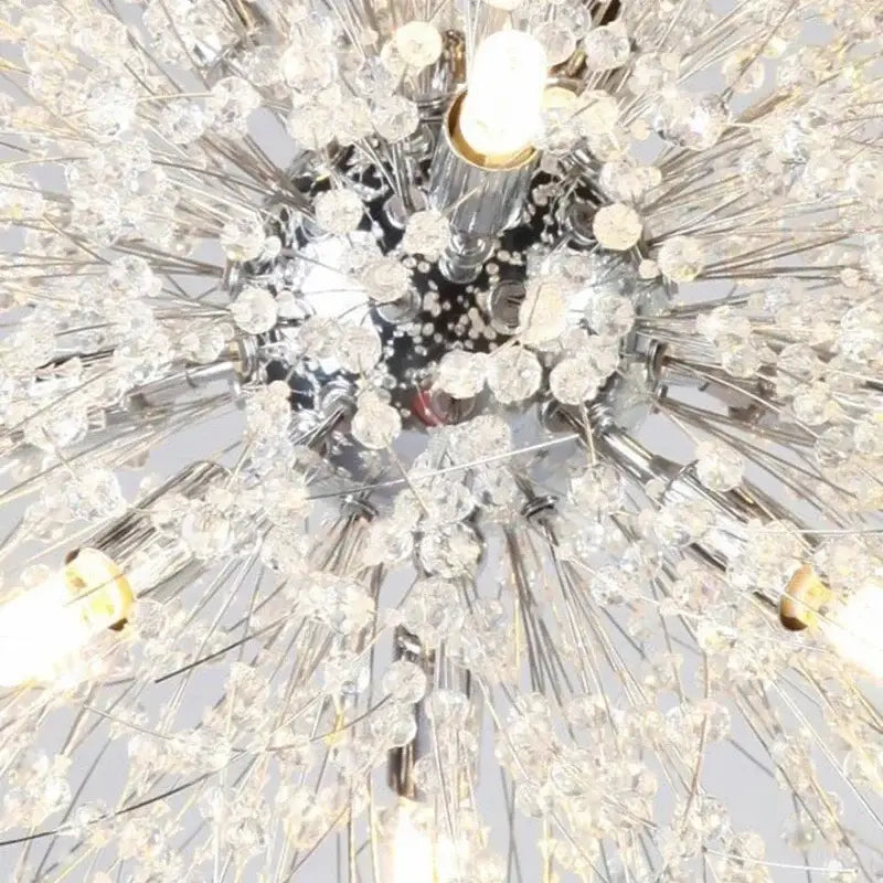 Modern crystal dandelion chandelier led pendant lamp dining room