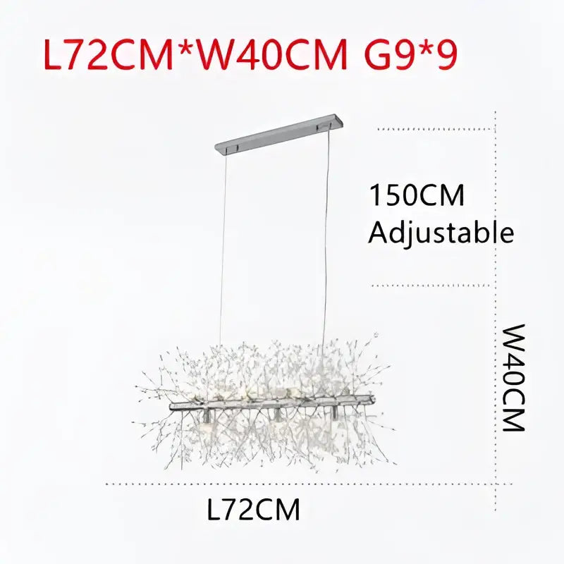 Modern crystal dandelion chandelier led pendant lamp dining room