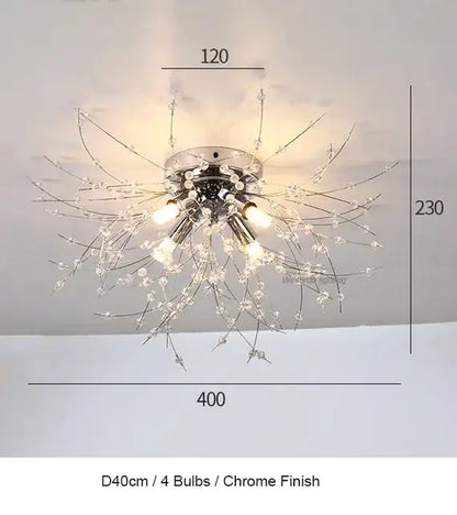 Modern crystal dandelion chandelier led pendant lamp dining room