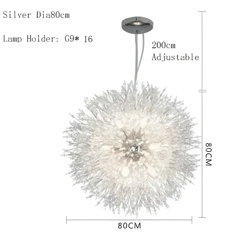 Modern crystal dandelion chandelier led pendant lamp dining room