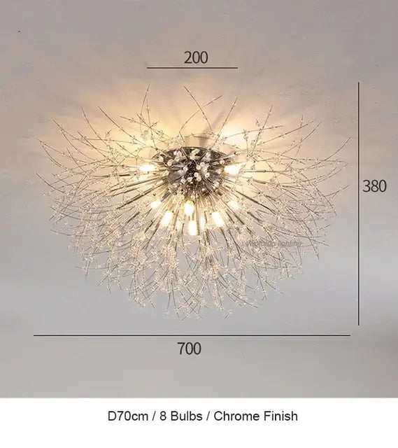 Modern crystal dandelion chandelier led pendant lamp dining room