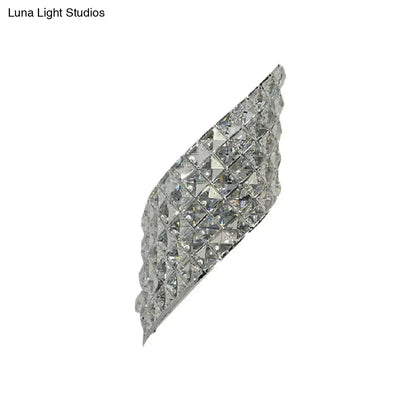 Modern crystal diamond wall mounted lamp bedroom silver sconce