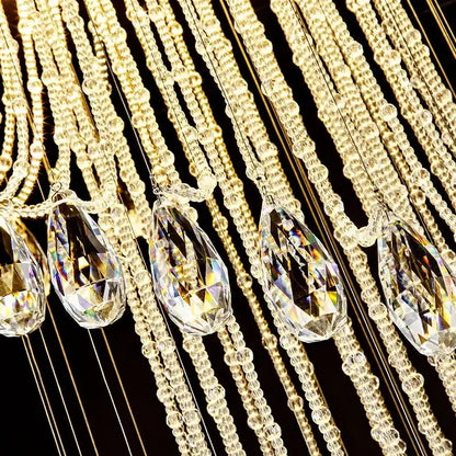 Modern crystal double spiral staircase chandelier for living room