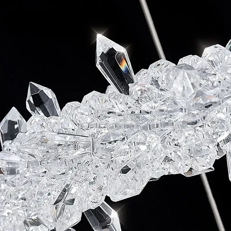 Modern crystal flower led chandelier dining room pendant light