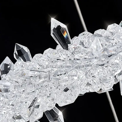 Modern crystal flower led chandelier dining room pendant light