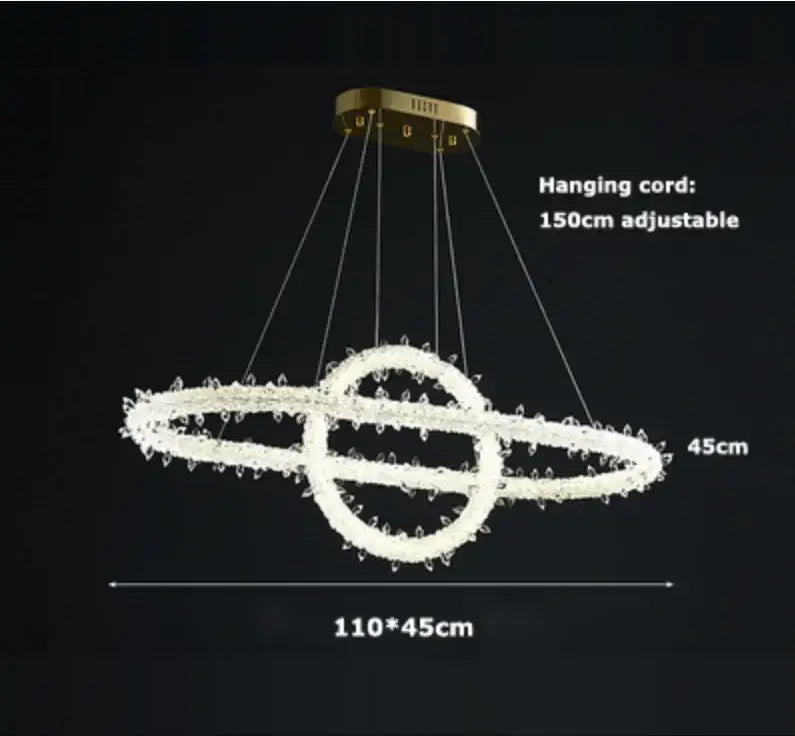 Modern crystal flower led chandelier dining room pendant light