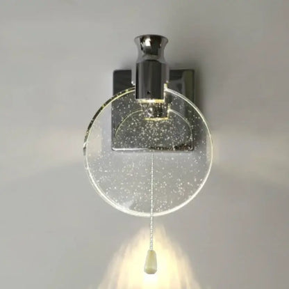 Modern crystal glass gold wall lamp bedroom sconce