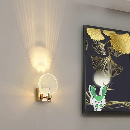 Modern crystal glass gold wall lamp bedroom sconce