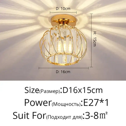 Modern crystal glass nordic led chandelier gold & black dining room