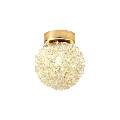 Modern crystal gold ceiling light 2 pack bedroom spherical globe