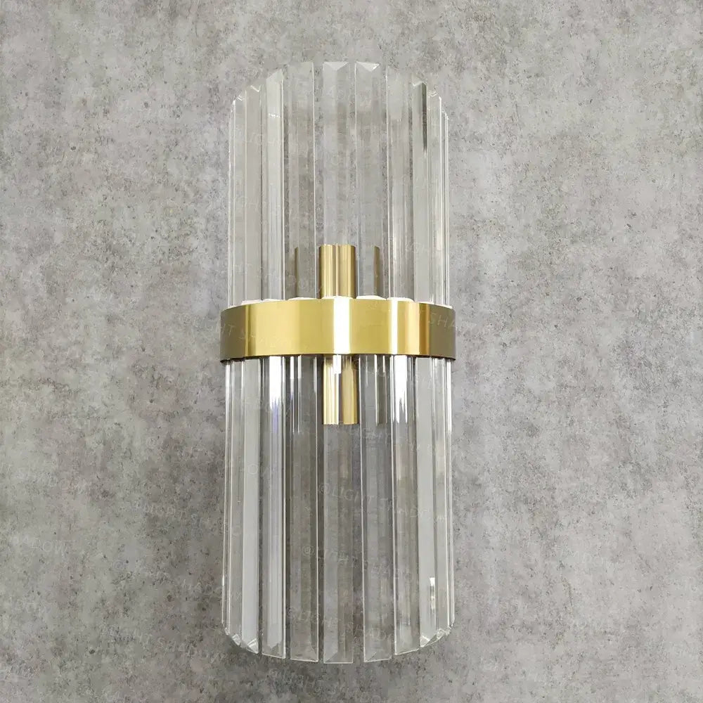 Modern crystal gold led wall lamp for bedroom lighting