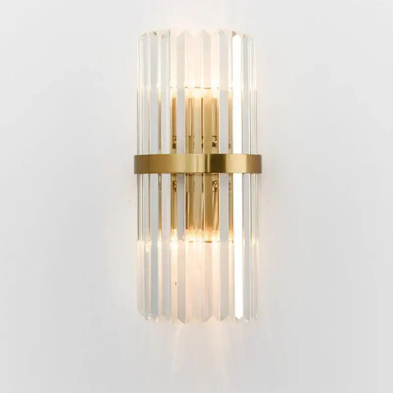 Modern crystal gold led wall lamp for bedroom lighting