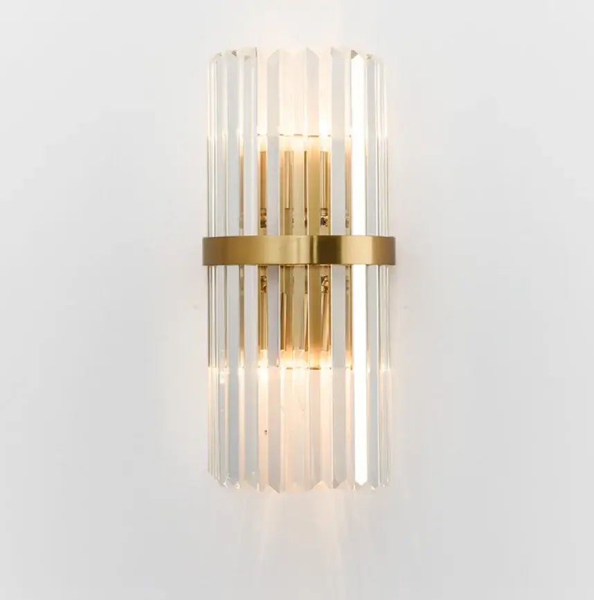 Modern crystal gold led wall lamp for bedroom lighting