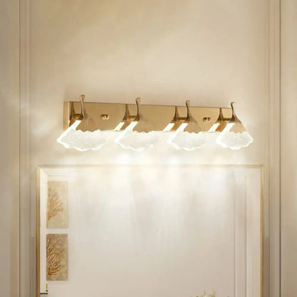 Modern crystal gold vanity light 4 bulb bathroom wall lamp