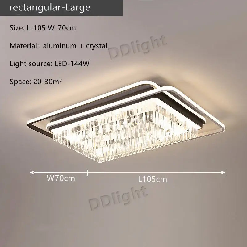 Modern crystal industrial pendant lamps for living room led lighting