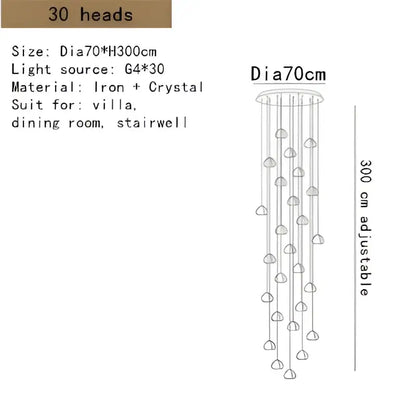 Modern crystal led ceiling chandeliers living room glass globe pendant