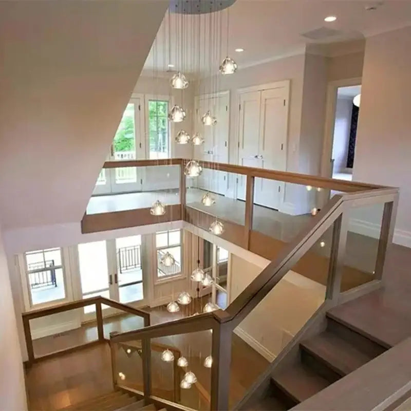 Modern crystal led ceiling chandeliers living room glass globe pendant