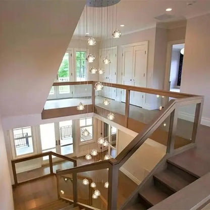 Modern crystal led ceiling chandeliers living room glass globe pendant