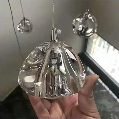 Modern crystal led ceiling chandeliers living room glass globe pendant