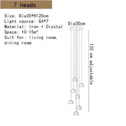 Modern crystal led ceiling chandeliers living room glass globe pendant