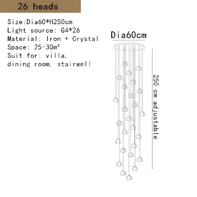 Modern crystal led ceiling chandeliers living room glass globe pendant